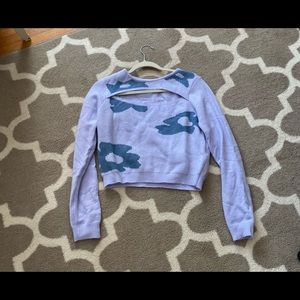Cut out purple sweater